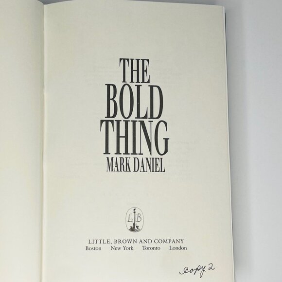 The Bold Thing - Hardcover Novel by Mark Daniel - Picture 2 of 4